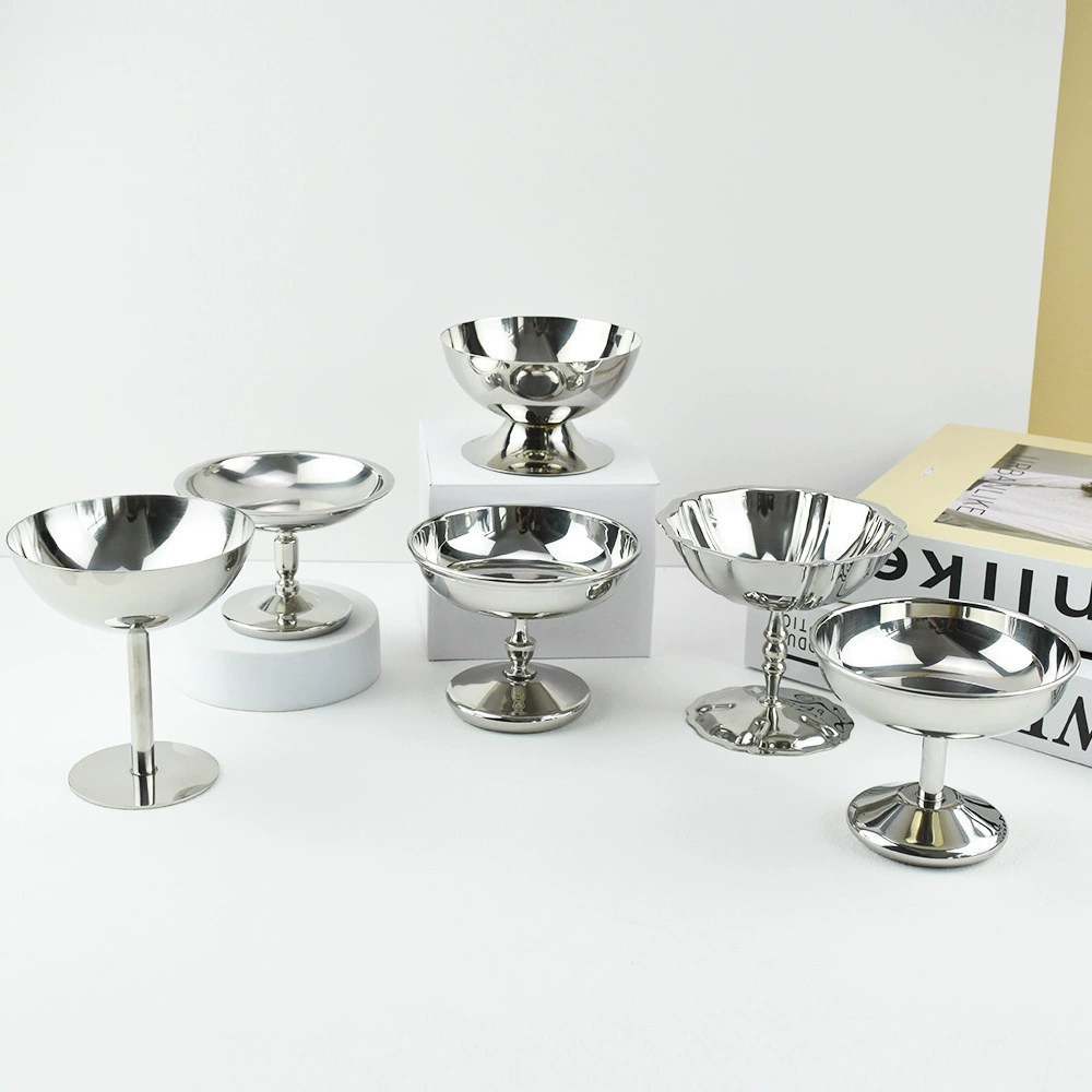 Чаша для мороженого из нержавеющей стали 304, салатница, десертница, чаша для фруктов, стакан для пудинга, стакан для мороженого