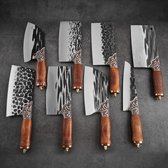 手工鍛打實木菜刀切菜刀鋒利陽江斬切刀跑江湖菜刀家用砍骨切片刀