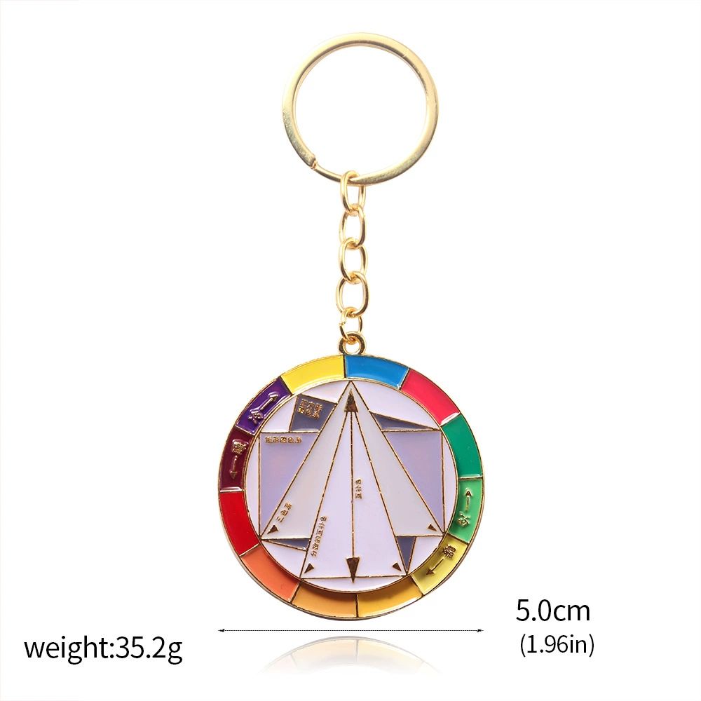 Rainbow emotional adjustable keychain, badge, brooch
