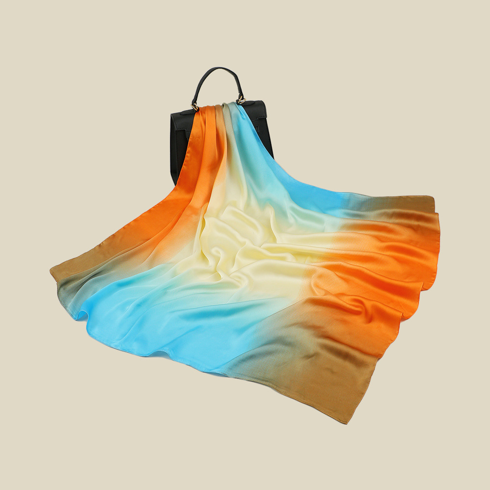 Women's Elegant Tie Dye Satin Silk Scarves display picture 1