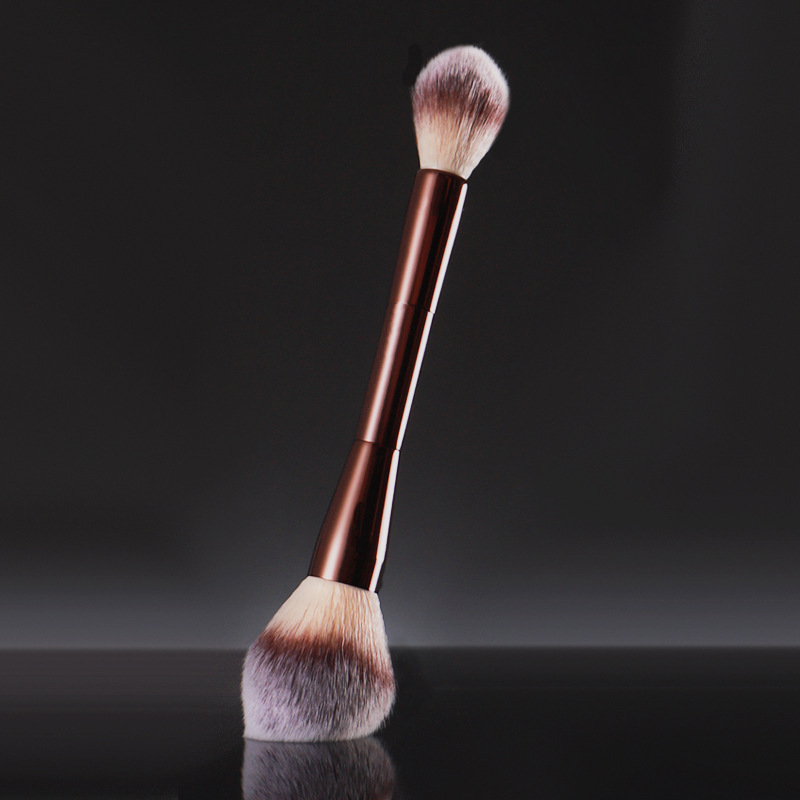 Brocha de maquillaje HG, brocha de doble punta de alto brillo, brocha para polvos, brocha de maquillaje, brocha de maquillaje Cangzhou, brocha grande tipo llama, brocha para polvos