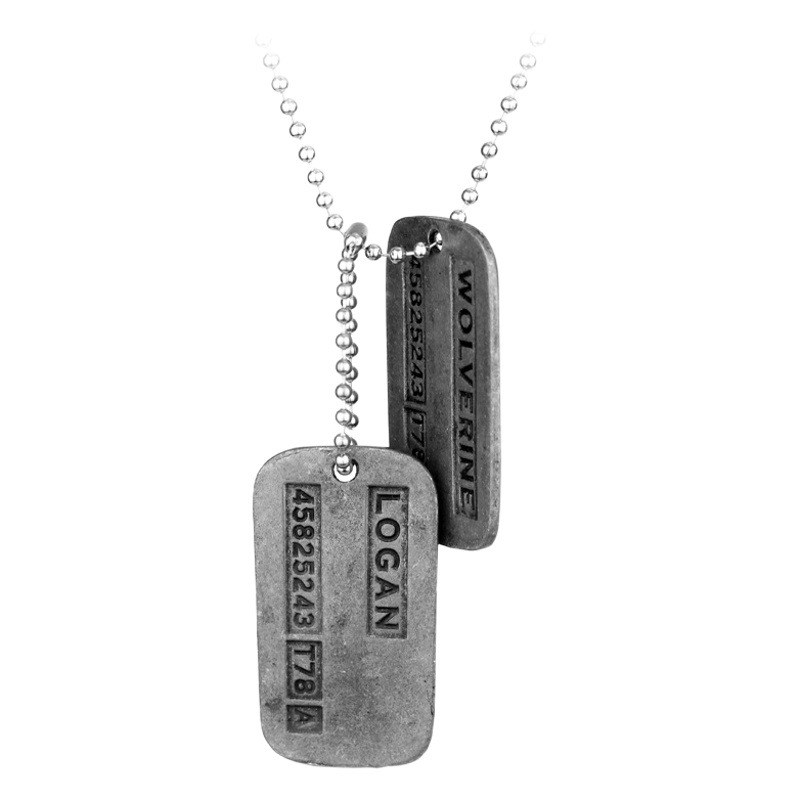 European and American hot selling X-Men wolverine Double tag necklace wolverine soldier dog tag pendant jewelry wholesale
