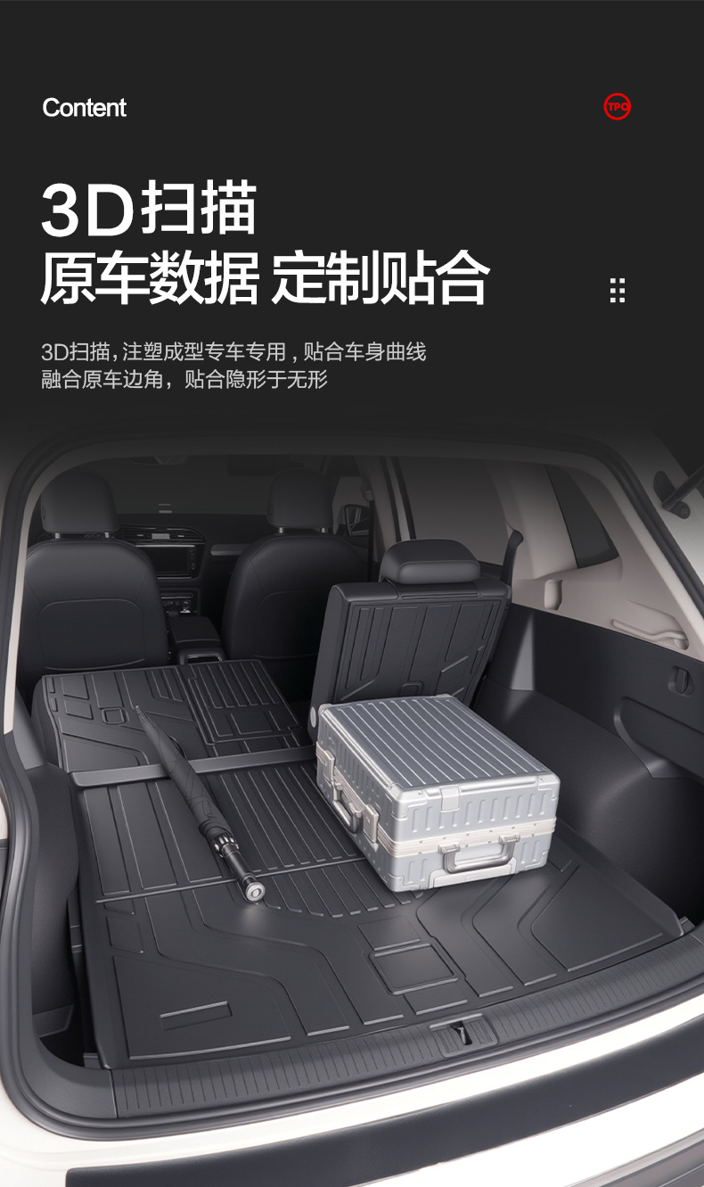 Suitable for Volkswagen Tiguan L Trunk Mat, Interior Decoration, Automotive Supplies, 2026 Model X Special Tpe Rear Trunk Mat