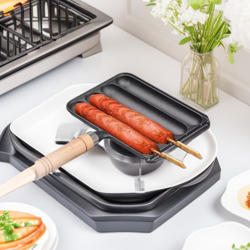 Commercial Sausage Grill Pan, Home Oven, Cast Iron Multi-Functional Quail Egg Grill, Popular Skewer Grill, Outdoor Pot Manufacturer Commercial Sausage Grill Pan, Home Oven, Cast Iron Multi-Functional Quail Egg Grill, Popular Skewer Grill, Outdoor Pot Manufacturer