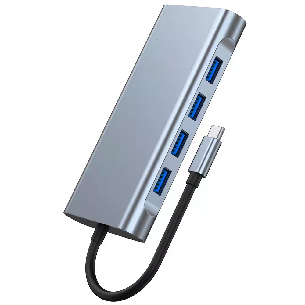 Base Tipo-C 11 en 1 – Con HDMI, VGA, Lector de Tarjetas, USB 3.0 y Carga Rápida PD