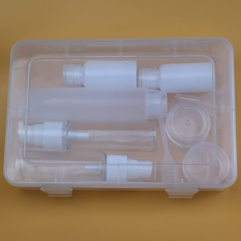 Cosméticos de viaje embotellados de agua de viaje de cuidado de la piel de negocios caja portátil de lavado puede embarcar paquete de botella vacía pequeña