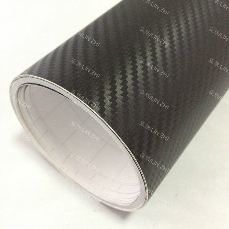 1.52汽车碳纤维膜 导气槽3D立体斜纹碳纤膜 碳纤纸 车身改装贴纸