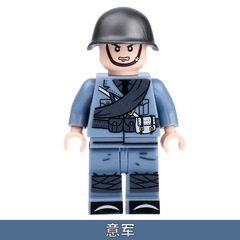 Cross-border World War II military block set compatible with LEGO small grains children's toy assembly gift