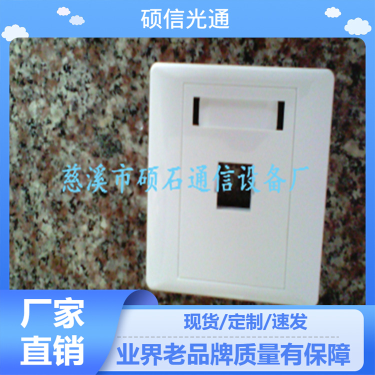 供应86型SC单口光纤信息面板 光纤信息插座机柜壁挂多功能