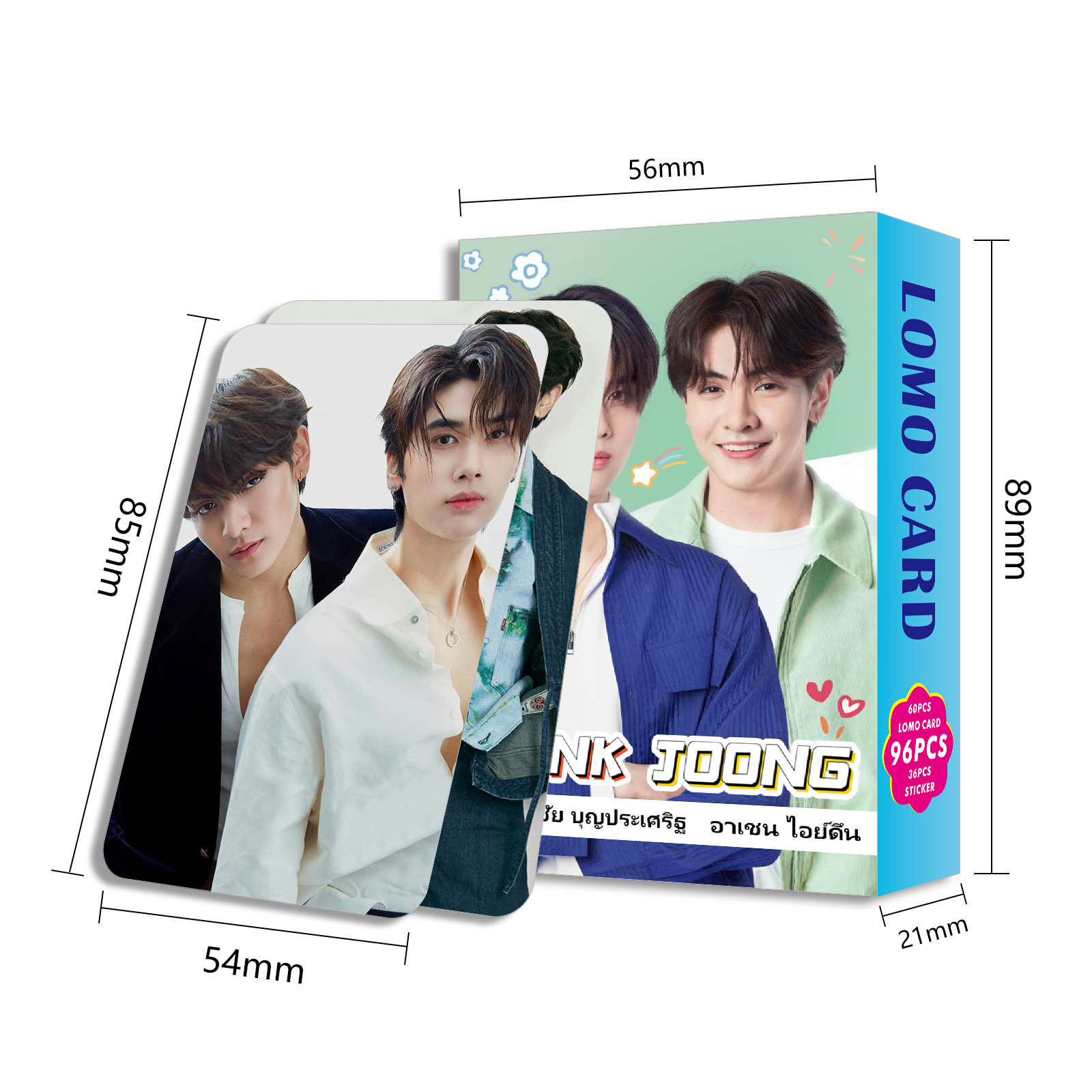 96 Stück/Set Thai Star JoongDunk Laser Lomo Karte Joong und Dunk Charaktere 7,6 cm Fotokartenaufkleber Fans Sammelkarten – Detail 6