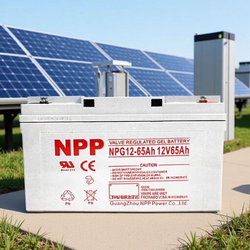 耐普蓄电池NPG12-65 NPP耐普12V65AH太阳能胶体铅酸UPS备用电源