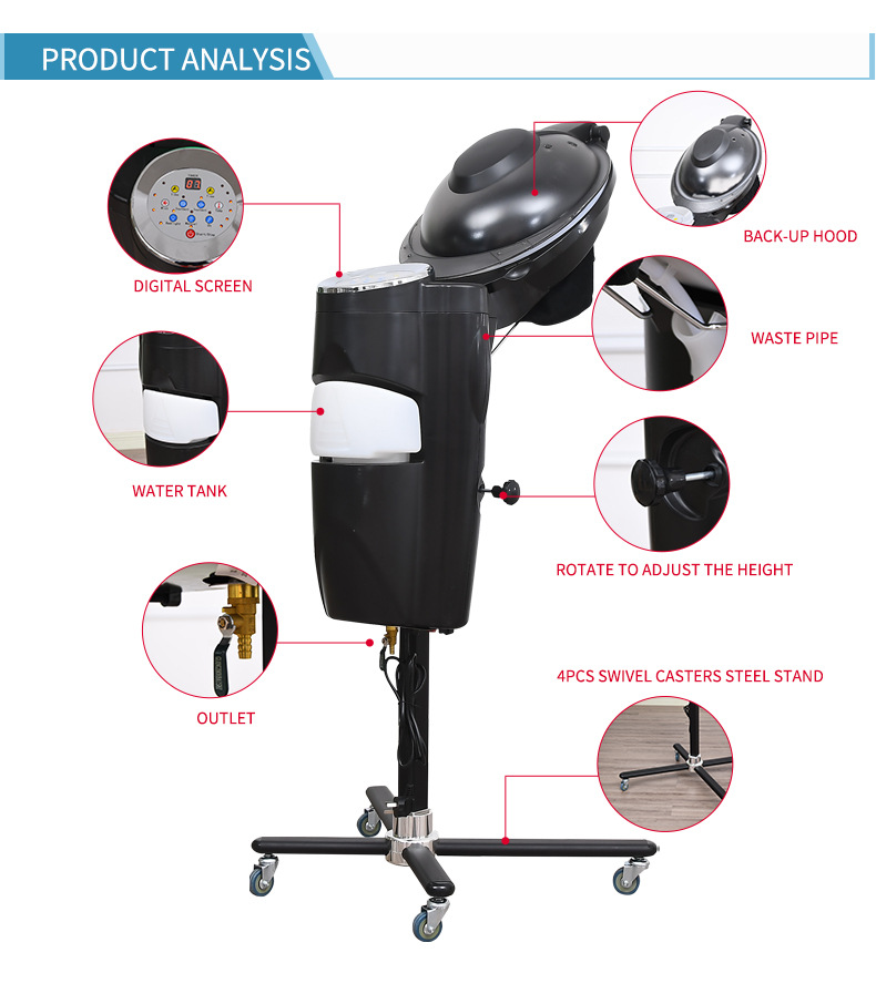 Máquina de vaporizador de ozono O3 para tratamiento capilar en barbería, máquina de micro vaporizador para cuidado del cabello.