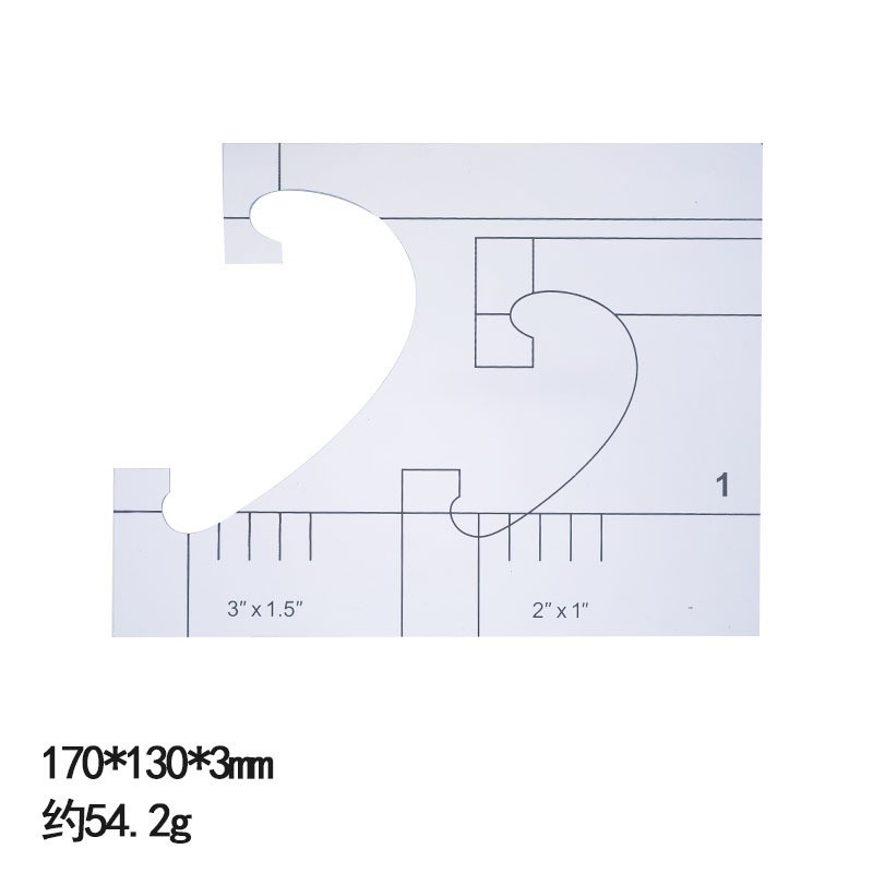 6件套異型縫紉拼布尺 亞克力尺DIY縫紉尺模板 拼布工具