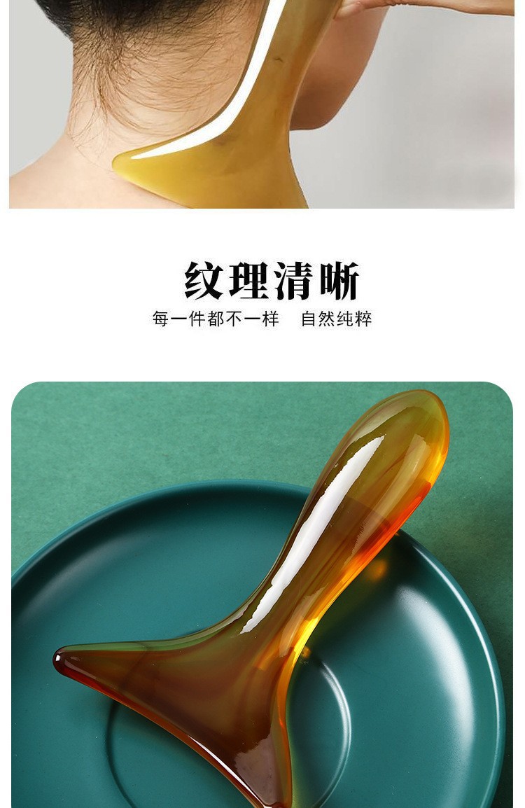 Gua Sha Scraping Tool Curved Resin Massage Board for Neck Back Full Body Manual Use specifications