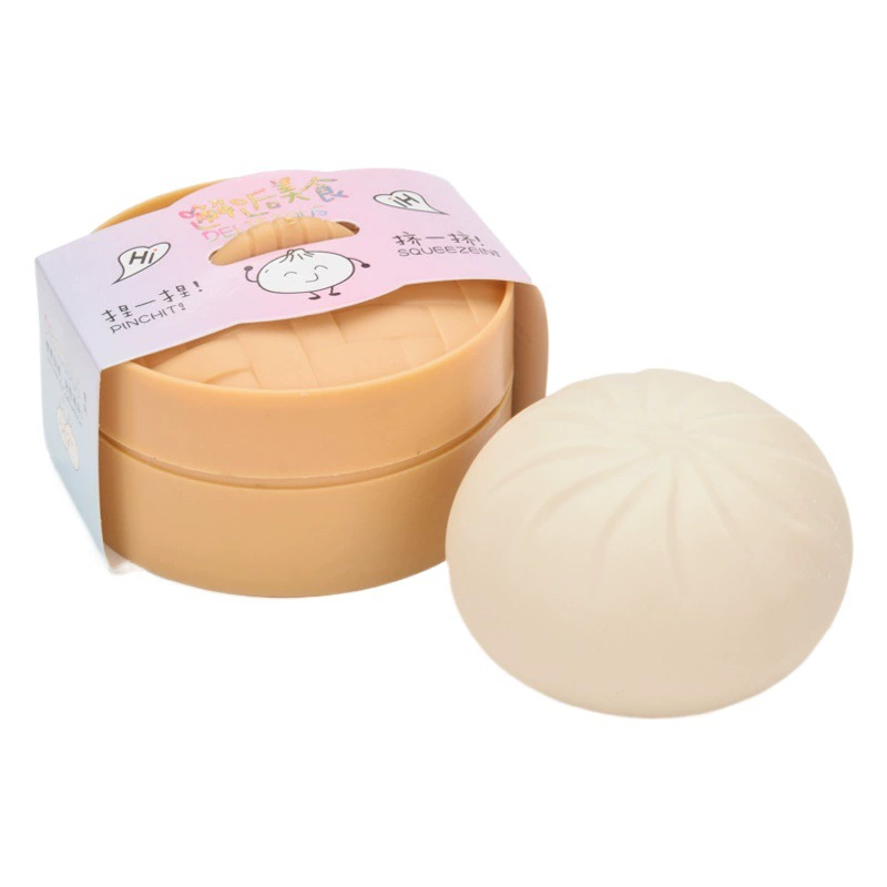 Декомпрессия Фаршированная булочка на пару большая Пароварка барбекю свиная булочка декомпрессия маленькая игрушка щепотка музыкальная вентиляционная игрушка Моделирование аромат молока маленькая Паровая Фаршированная булочка