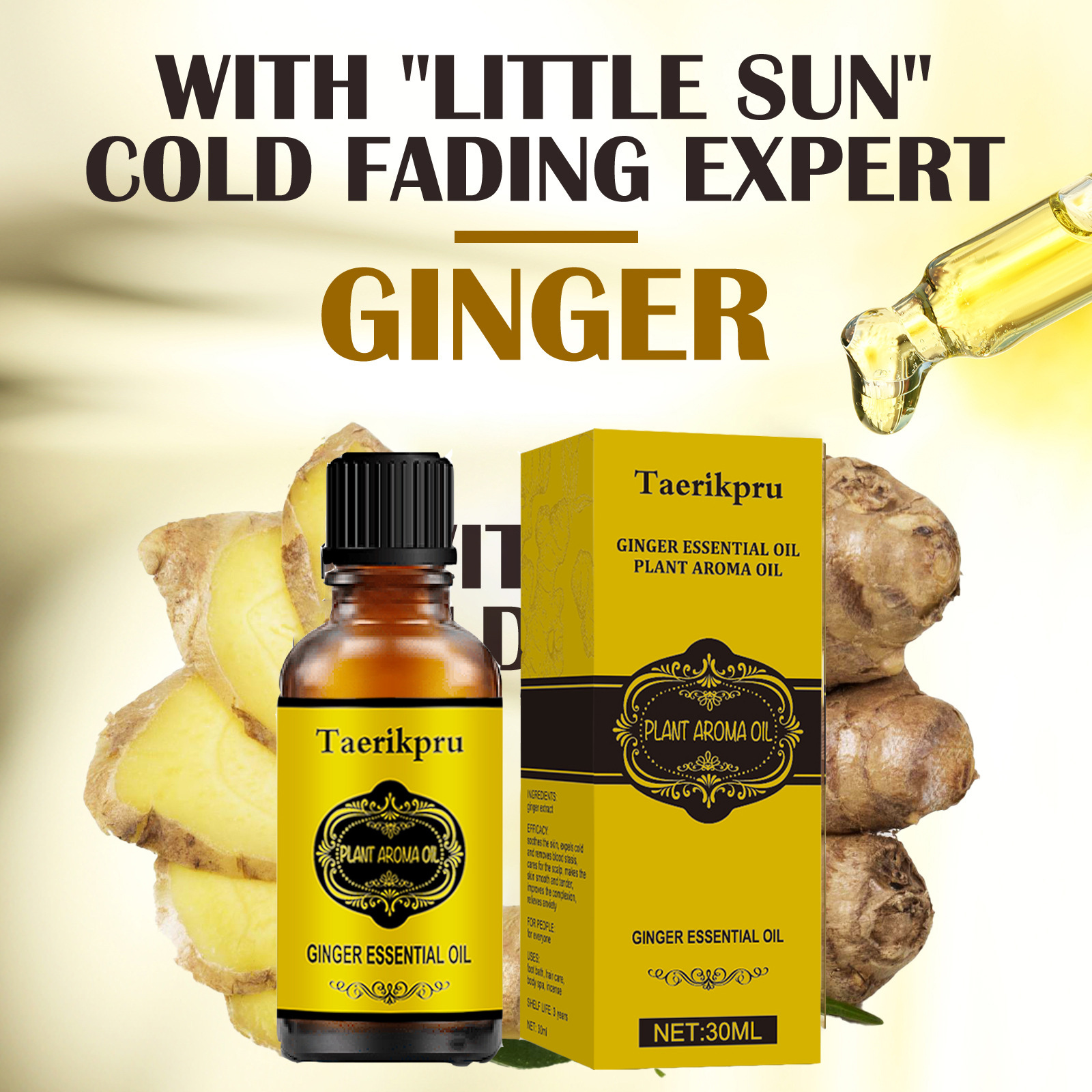 Cross-border exclusive ginger essential oil body massage firming belly slimming essential oil 30ML Slimming oil