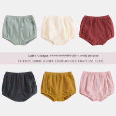 Baby Short Summer Thin Breathable Cool Newborn Large PP Pants Toddler Plain Bread Pants Korean Style