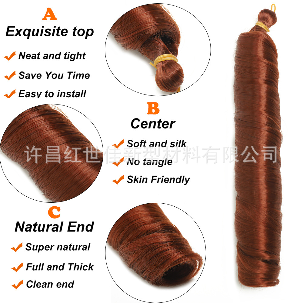 18 pulgadas francés onda floja crochet trenzas cabello africano peluca trenzas al por mayor