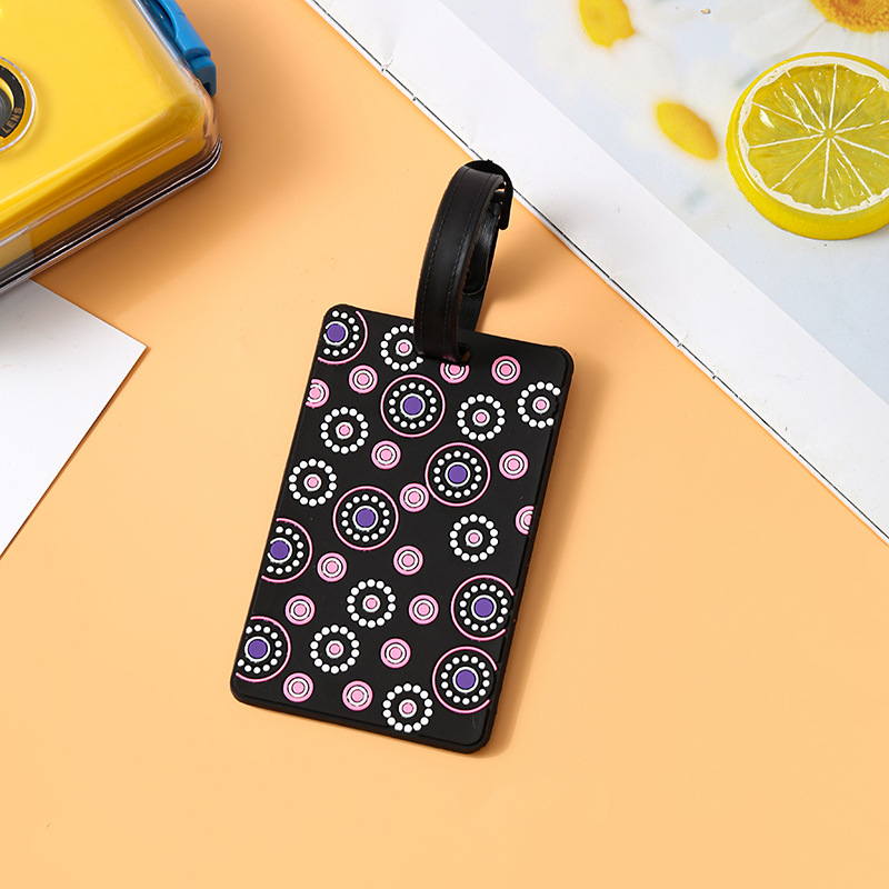 Soft PVC Luggage Tags – Colorful Striped Pattern Suitcase ID Tags For Travel (Set Of 1, Assorted Designs)​_voghion.com