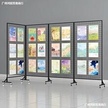 画展展示架移动书法作品折叠书画展架美术海报挂画落地八棱柱展板