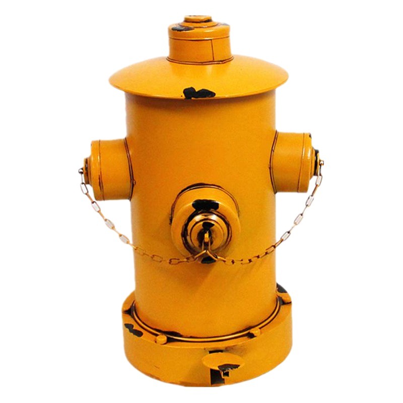 Basura retro americana puede creativo estilo industrial arte de hierro apenado pedal hidrante basura decoración adornos