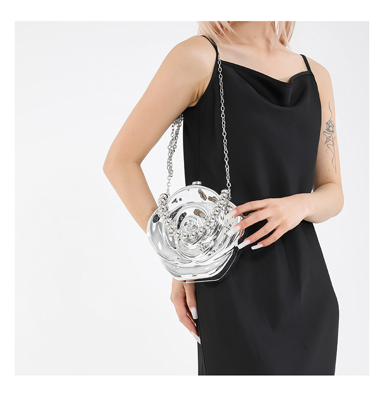 Elegante Blumen Acryl Handtasche Für Damen Einzigartige Box Tasche_voghion.com