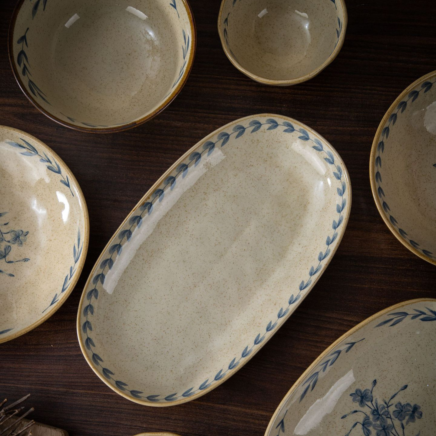 Juego de Vajilla de Cerámica Retro Pintado a Mano para Cocina y Comedor image 4