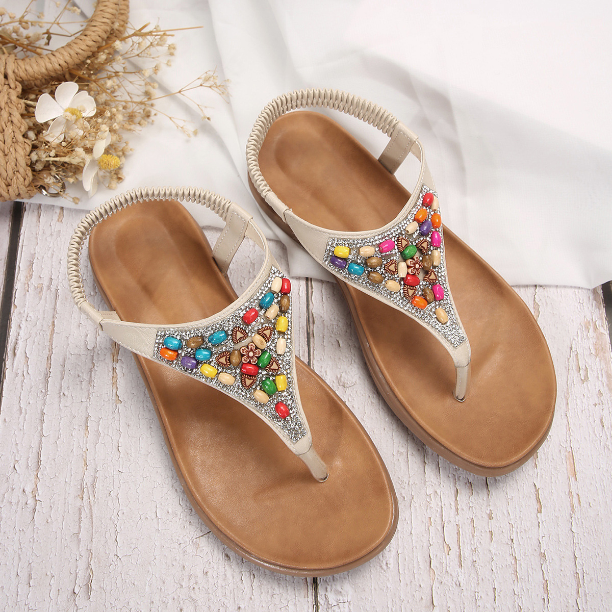 Women's Roman Style Color Block Open Toe Roman Sandals display picture 4