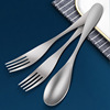 Pure titanium Fork Spoon outdoors Camp Fork spoon Picnic Storage Portable tableware suit Titanium fork and spoon