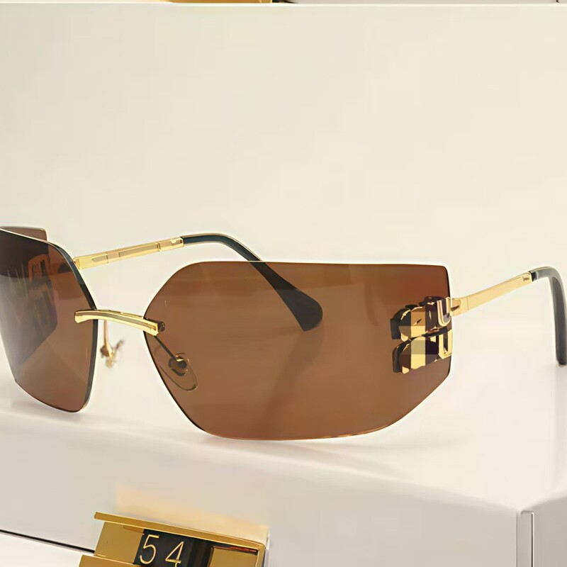 Cross-Border Foreign Trade m Brand Wide-Frame Rimless Sunglasses 54Y High-Quality Sunglasses Same Style as Zhang Yuanying Cross-Border Foreign Trade m Brand Wide-Frame Rimless Sunglasses 54Y High-Quality Sunglasses Same Style as Zhang Yuanying