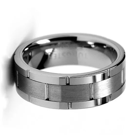 1 Piece Quantity Holiday, Daily Occasion Tungsten Steel Material Wholesale Jewelry Simple Style Commute Geometric Tungsten Steel Rings