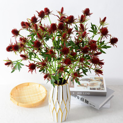仿真花假花 單支多頭海冬青 婚慶婚禮家居攝影擺件景觀裝飾 花材