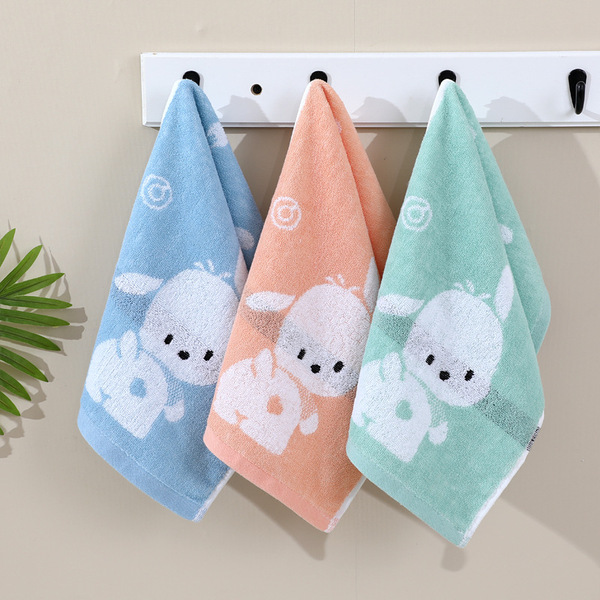 Cotton children's soft cartoon towel for face washing for home use…