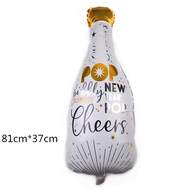 あけましておめでとうございます饰り酒瓶アルミ膜バルーンパーティー新年祝典年次総会流れ星アルミホイルバルーン|undefined