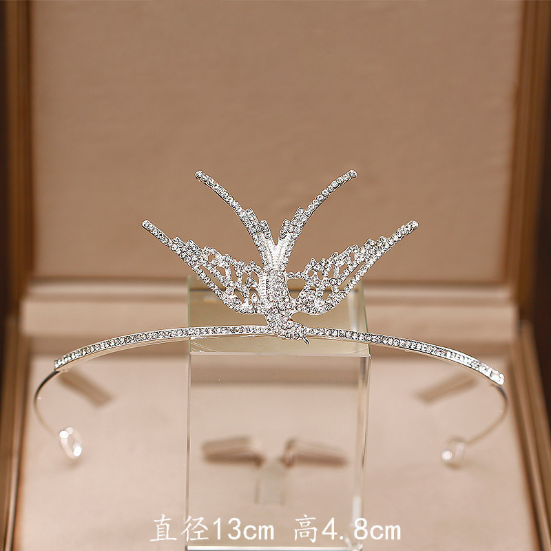 ブライダルヘッドドレス、王冠、結婚式、豪華で雰囲気のある日本と韓国のウェディングドレス、ヘアアクセサリー、18歳の誕生日、成人式、クラウンアクセサリー|undefined