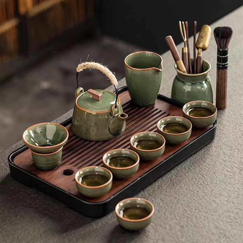 Juego de Té Kung Fu de Cerámica Ge para Oficina y Hogar