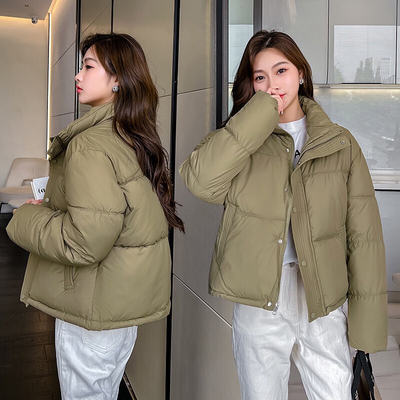 Foreign Trade Live Down Cotton-padded Coat Women's 2024 Korean-style Loose Thickened Short Bread Cotton-padded Coat Small Coat Jacket