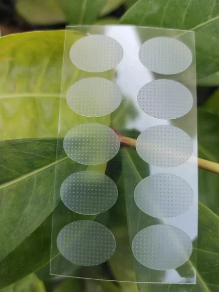Factory direct supply invisible ear hole hanging stickers female ear hole anti-expansion stickers earlobe PE protective film earrings protective stickers