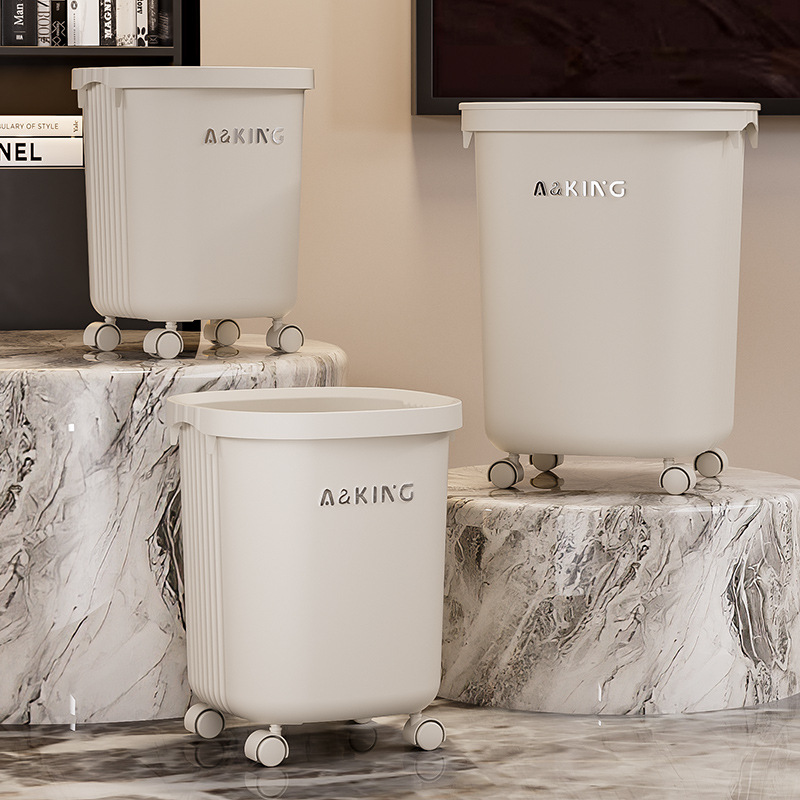 Con ruedas, contenedor de basura móvil 2025, nuevo estilo de sala de estar, inodoro, cocina, rueda de alta calidad, lujo ligero y de alta calidad