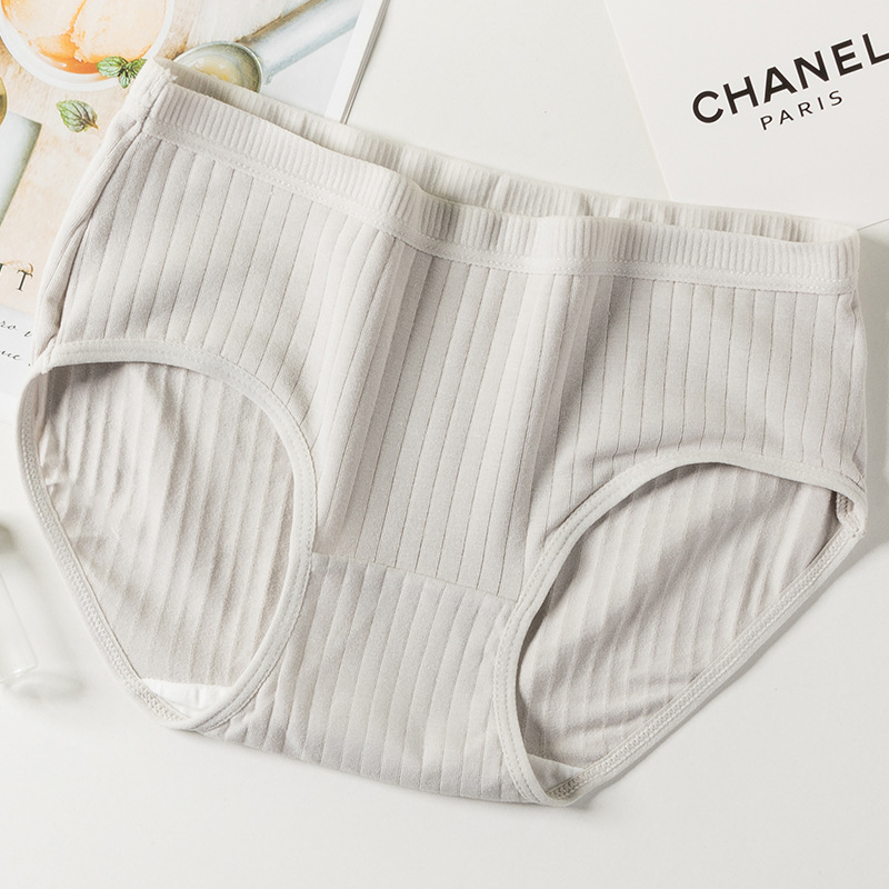 Ropa interior de mujer de talla grande de algodón roscado japonés más grasa de algodón puro antibacteriano 200 kg grueso mm calzoncillos sin costuras de cintura media