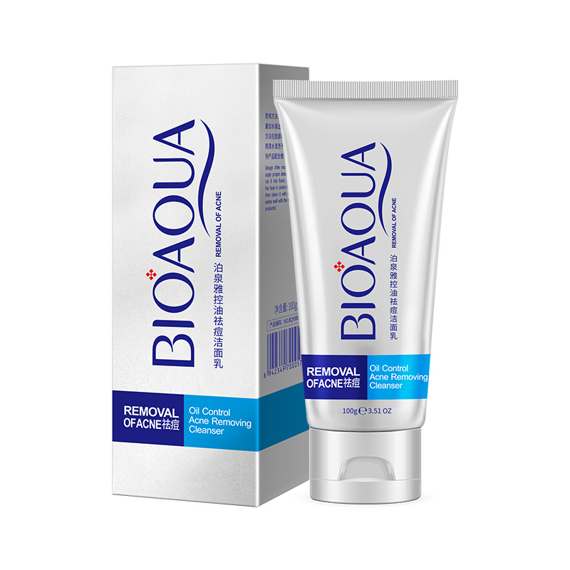 Crema para Eliminar el Acné Boquanya, Limpieza Suave, Nutritiva, Reparadora y Mejora la Piel Propensa al Acné, Limpiador Facial para Eliminar el Acné, Esencia Líquida