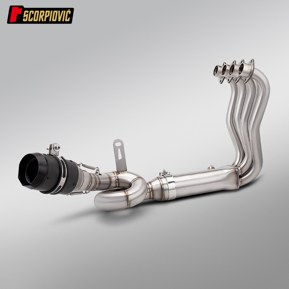 Motorcycle Zhang Xue 500Rr Stainless Steel Front Exhaust Pipe and Rear Muffler Full Set, Non-Destructive Installation