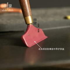 Ebony wood copper head tea tray, water scraping tea tray, cleaning supplies, tea ceremony accessories