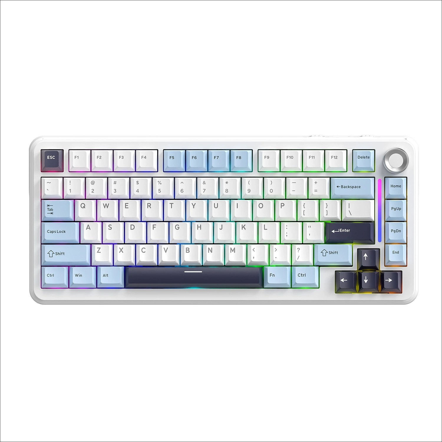 Свободная Wolf F75 индивидуальная механическая клавиатура состав прокладки RGB беспроводная Bluetooth клавиатура с тремя режимами горячей замены