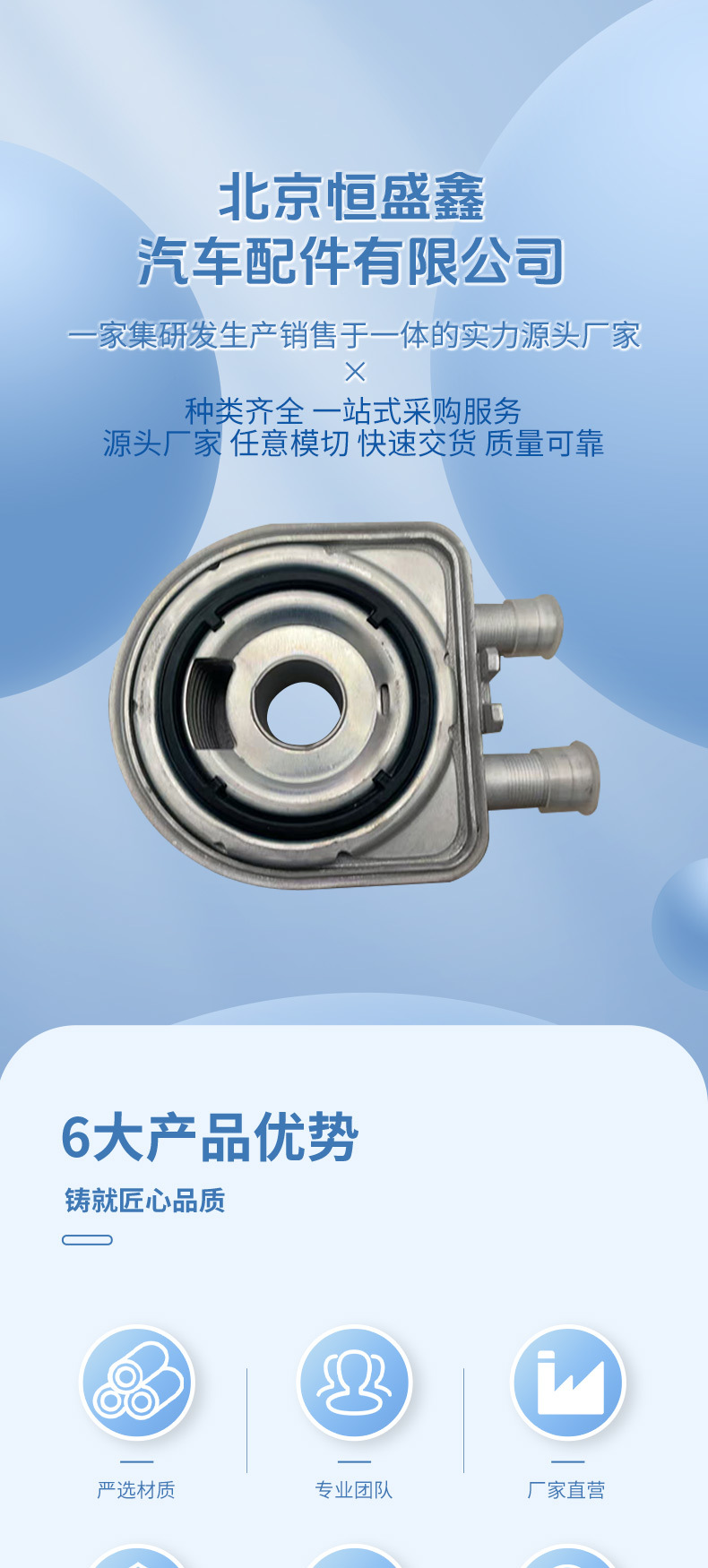Suitable for Kia Oil Radiator Oil Cooler 26410-2g000 Engine Liquid Cooling High Cooling Efficiency