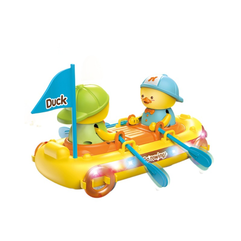 Niños eléctricos universal luz música lindo lindo barco de remo pequeño niño niño cantando juguetes barracas al por mayor