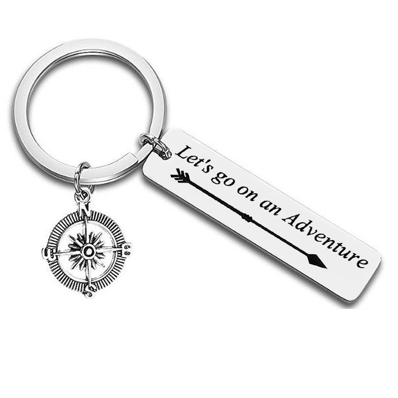 Graduate gift let's go on an adventure 2022 graduation season stainless steel keychain