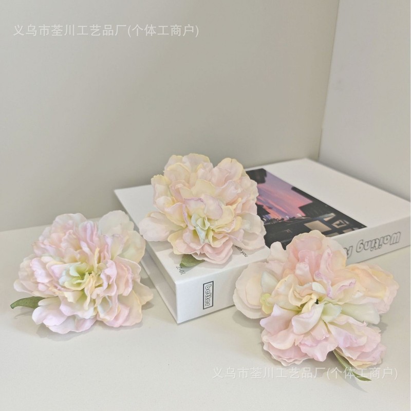 DIY手仿真花烧边牡丹古风帽子衣服配件配饰花头假花婚庆花墙装饰|undefined