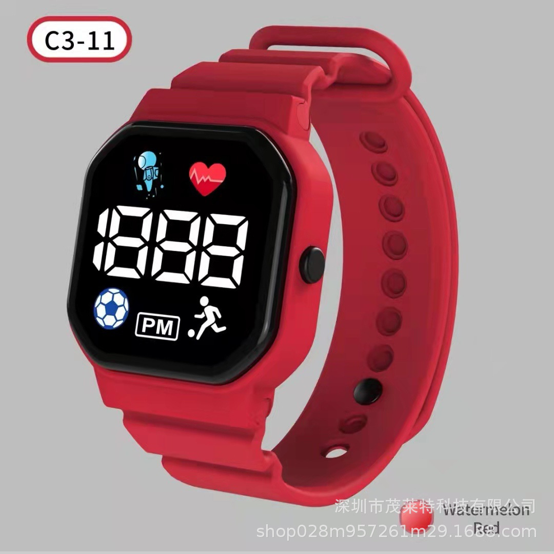 En stock nuevo A99 astronauta cuadrado LED reloj electrónico Apple botón impermeable digital deportes estudiante reloj