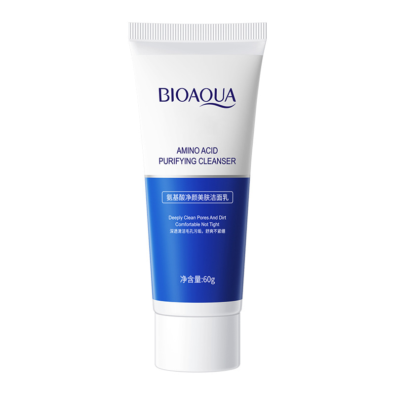 Boquanya aminoácido crema de limpieza facial espuma densa limpieza profunda refrescante limpiador facial no graso